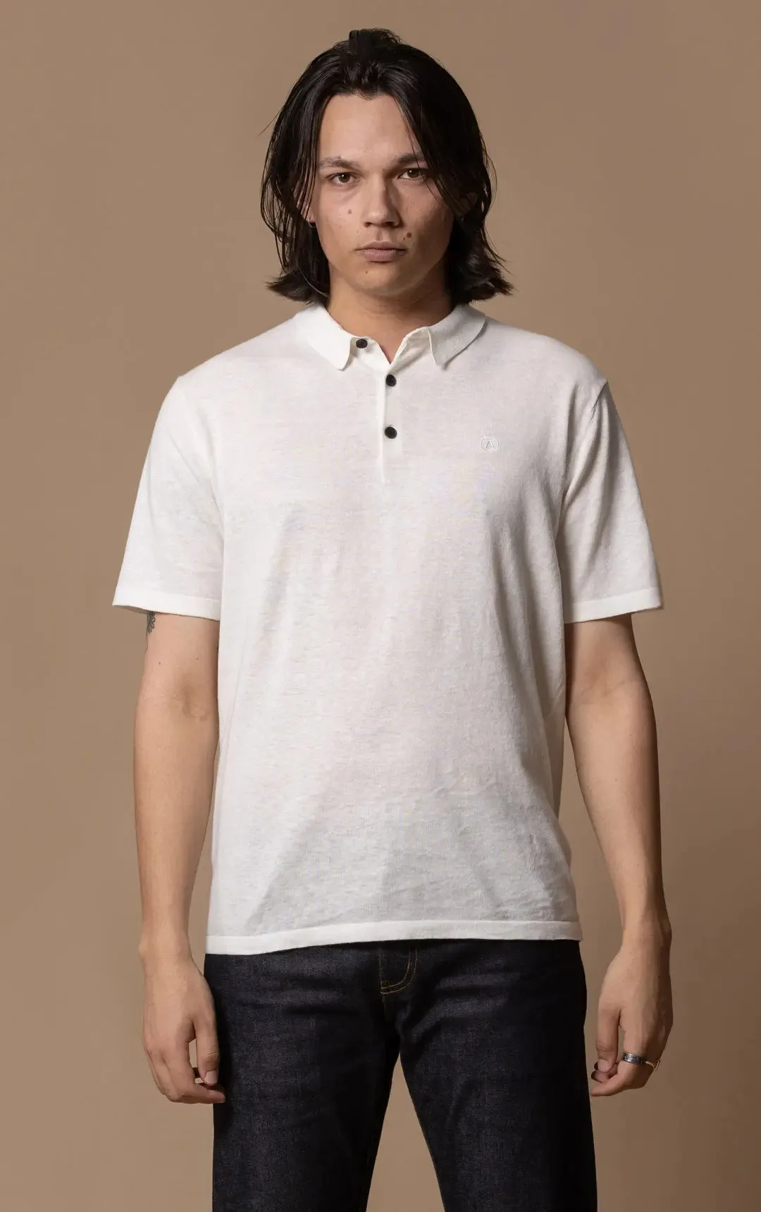 14GG COTTON LINEN POLO - CLEARANCE