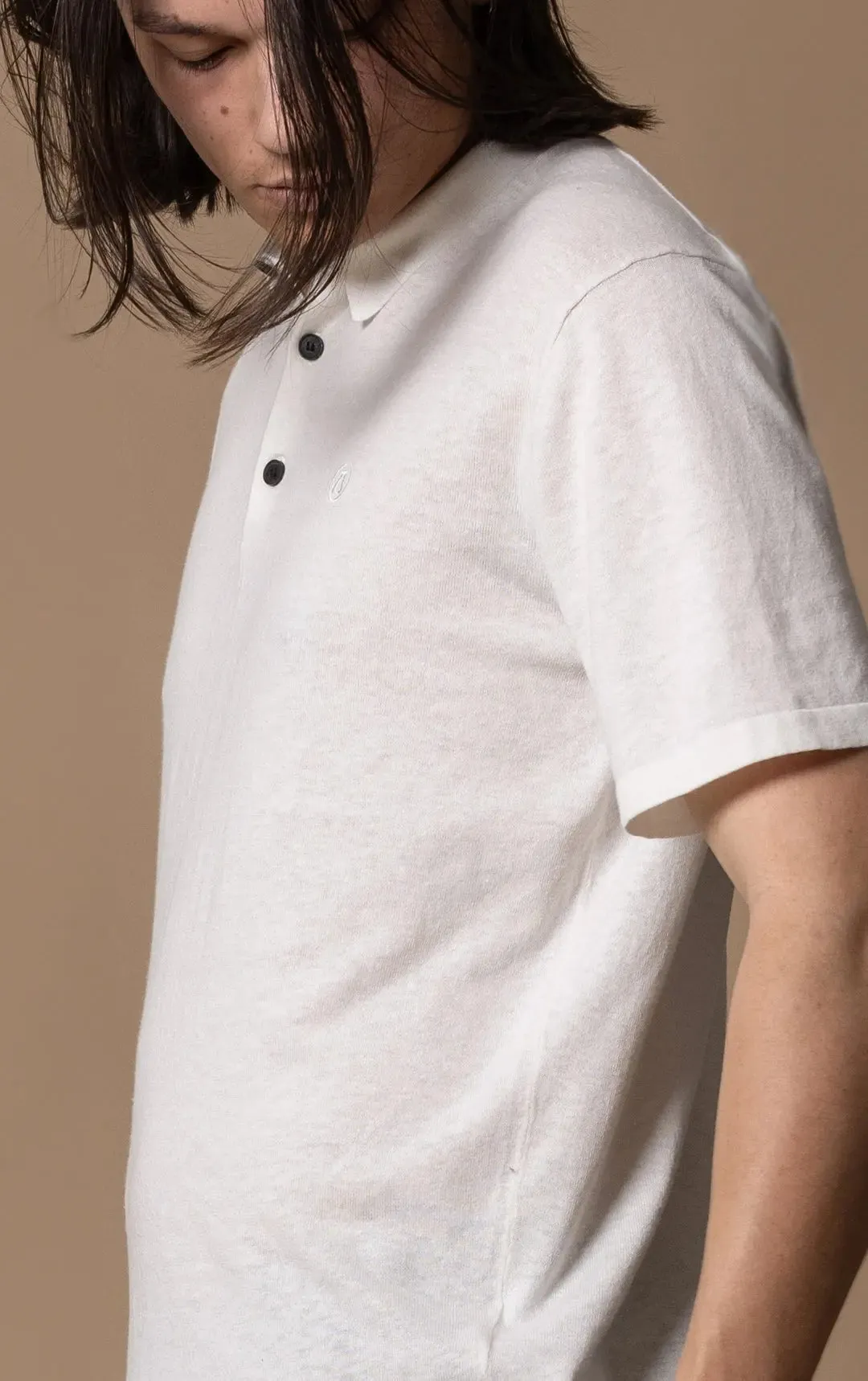 14GG COTTON LINEN POLO - CLEARANCE