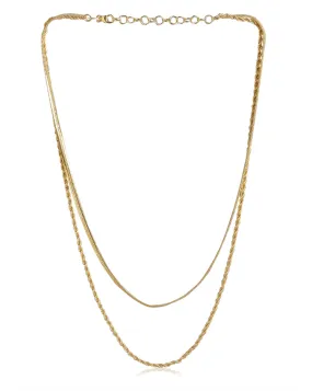 18Kt Gold Plated Layered Necklace For Women