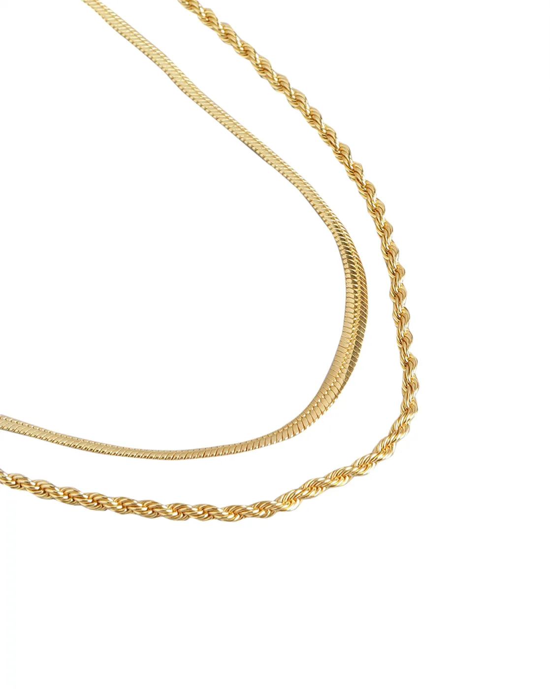 18Kt Gold Plated Layered Necklace For Women