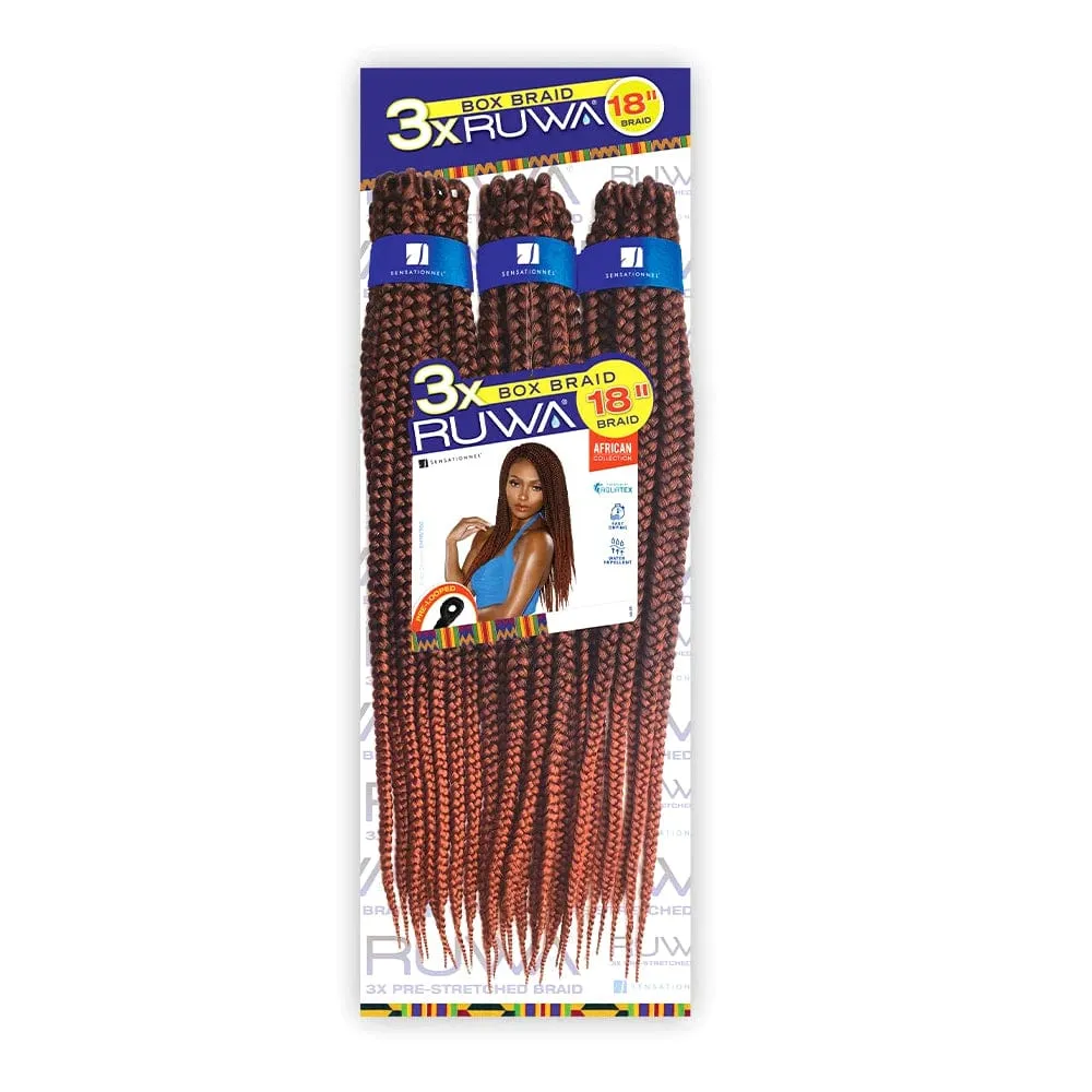 3X RUWA BOX BRAID 18 | Sensationnel Synthetic Braid