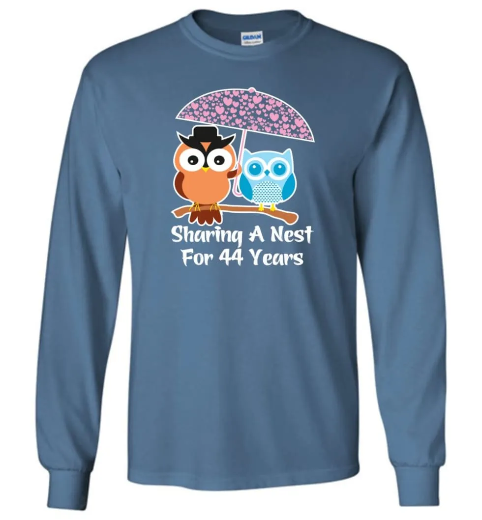 44 Years Wedding Anniversary Gifts Valentine's Day Long Sleeve T-Shirt