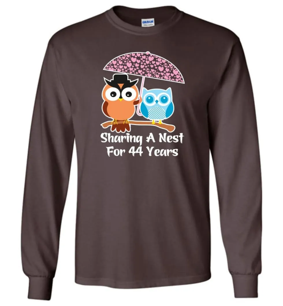 44 Years Wedding Anniversary Gifts Valentine's Day Long Sleeve T-Shirt