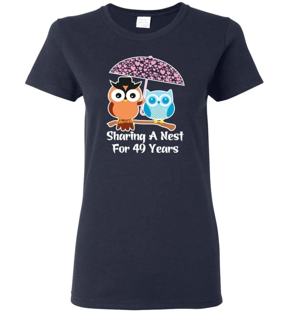 49 Years Wedding Anniversary Gifts Valentine's Day Women Tee