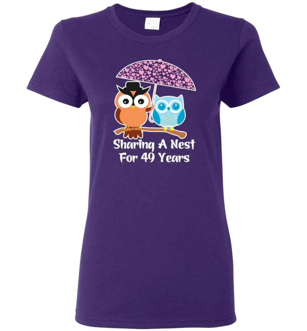 49 Years Wedding Anniversary Gifts Valentine's Day Women Tee