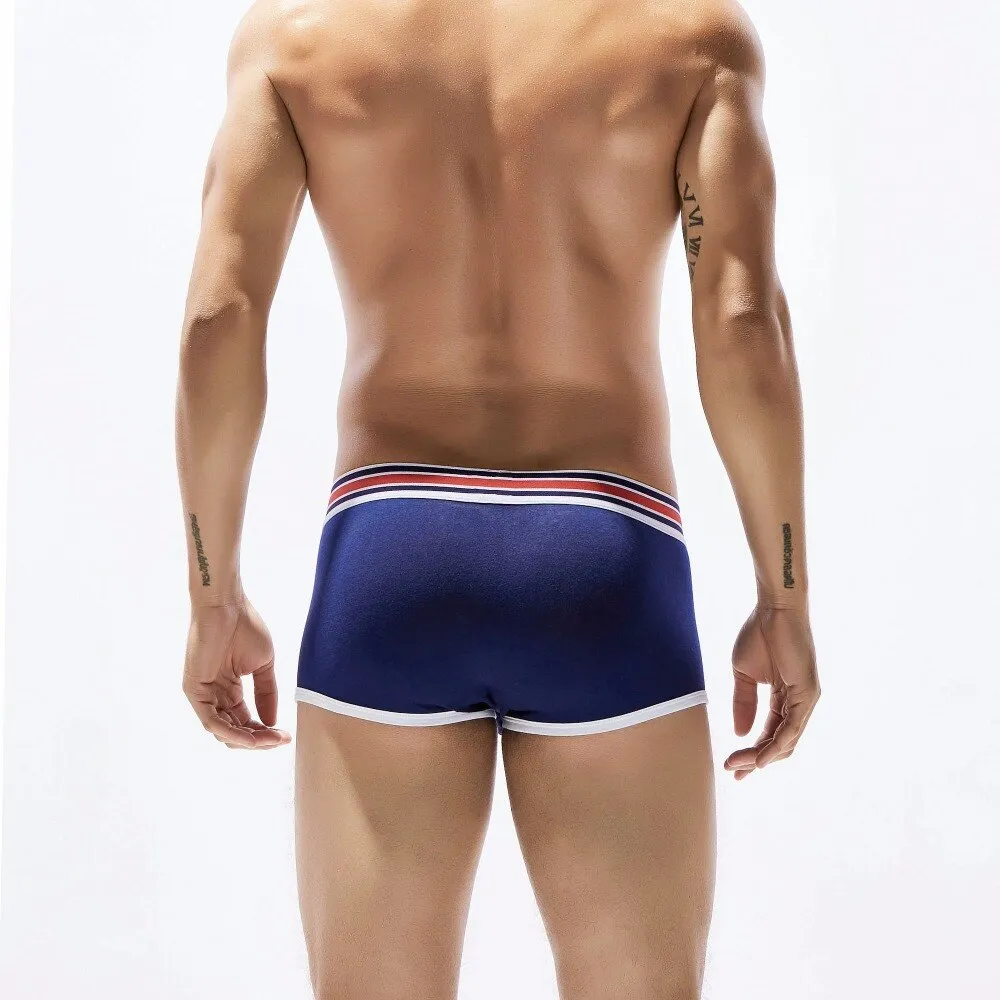 6 colors Cotton Printed Fashion Transparent Men's Boxer Underpants