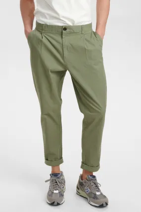 AKJULIUS COTTON PLEAT PANT - Olivine