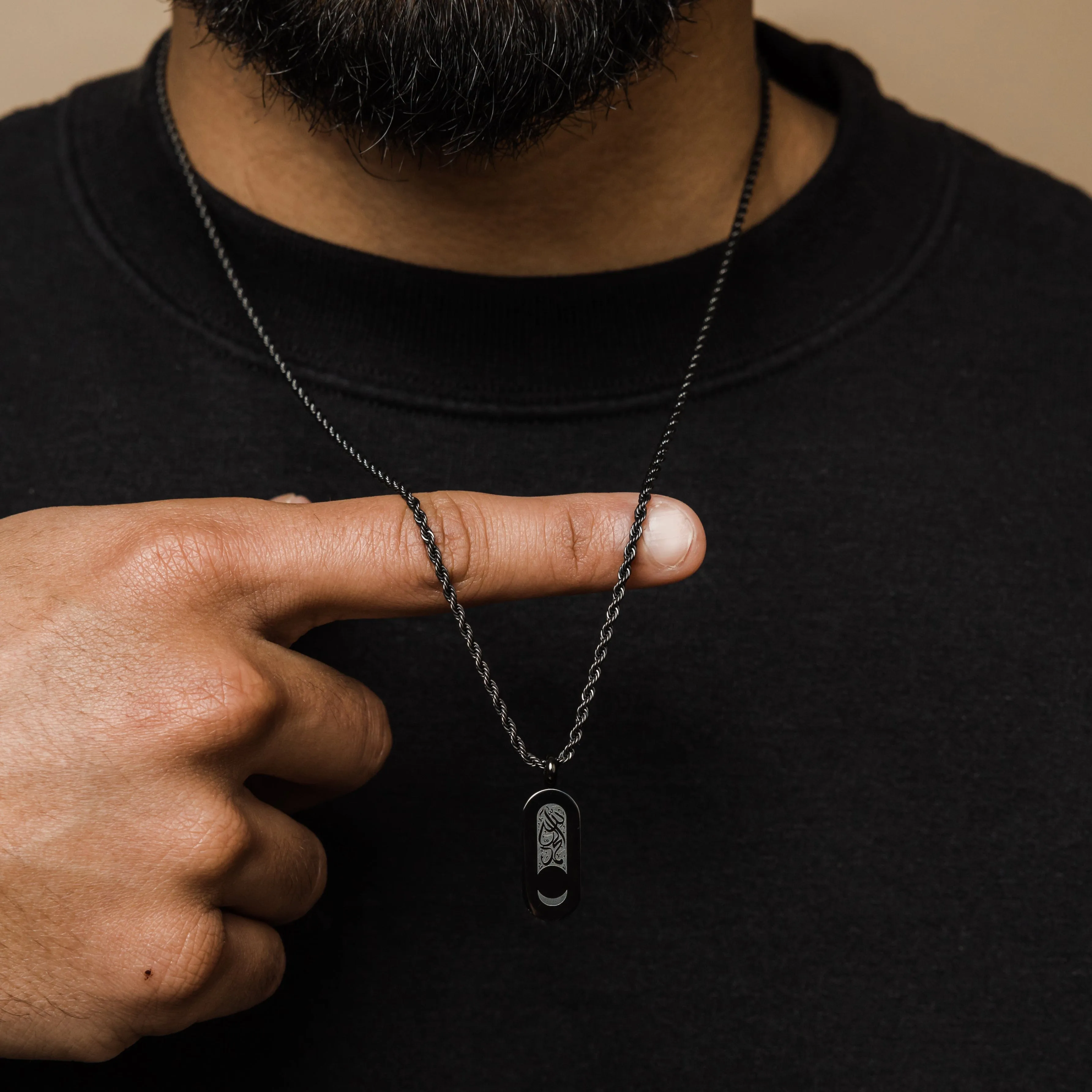 Alhamdulillah Moon Necklace | Men