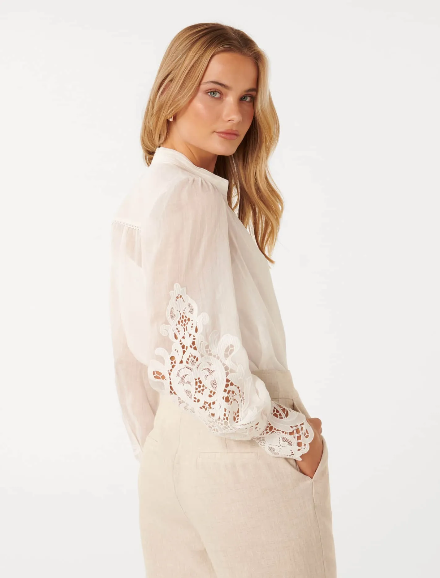 Aria Lace Mix Blouse