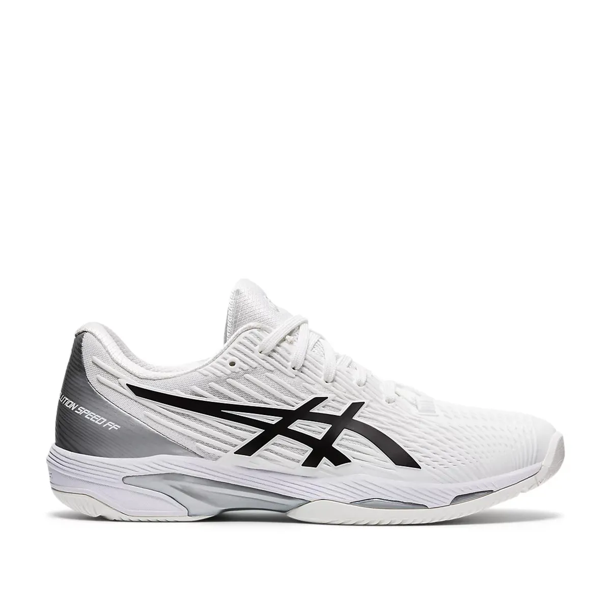 Optimized Title: Mens Asics Solution Speed FF 2 - White/Black - High-Performance Tennis Shoes