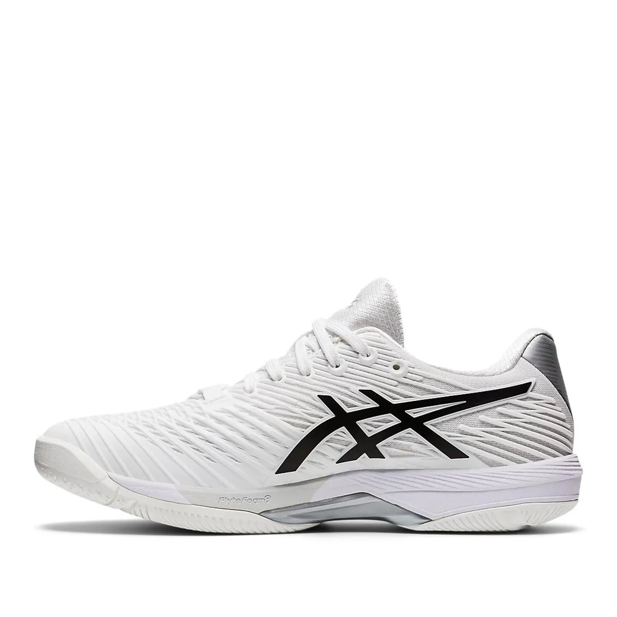 Optimized Title: Mens Asics Solution Speed FF 2 - White/Black - High-Performance Tennis Shoes