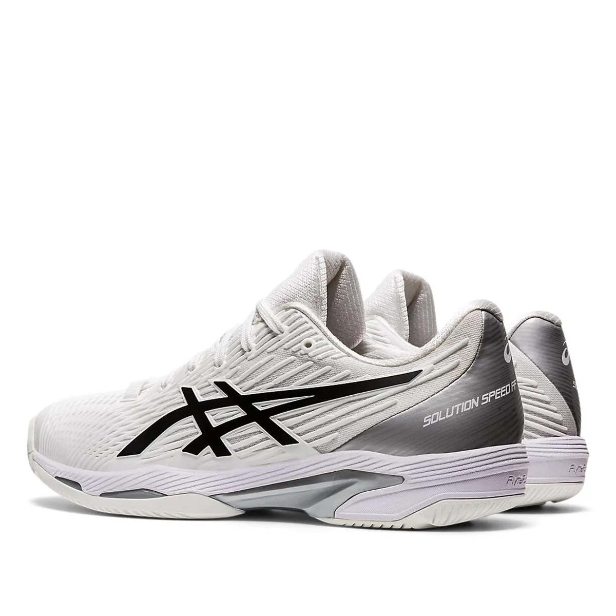 Optimized Title: Mens Asics Solution Speed FF 2 - White/Black - High-Performance Tennis Shoes