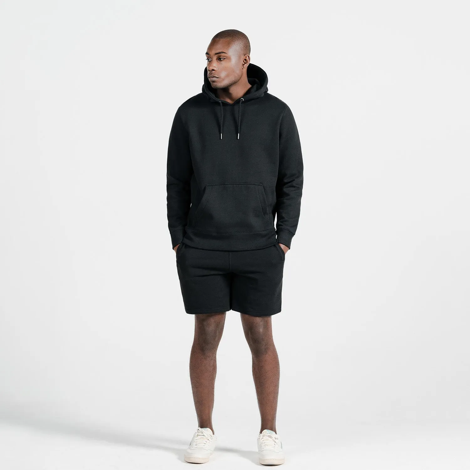 Black Organic Cotton Hooded Sweatshirt