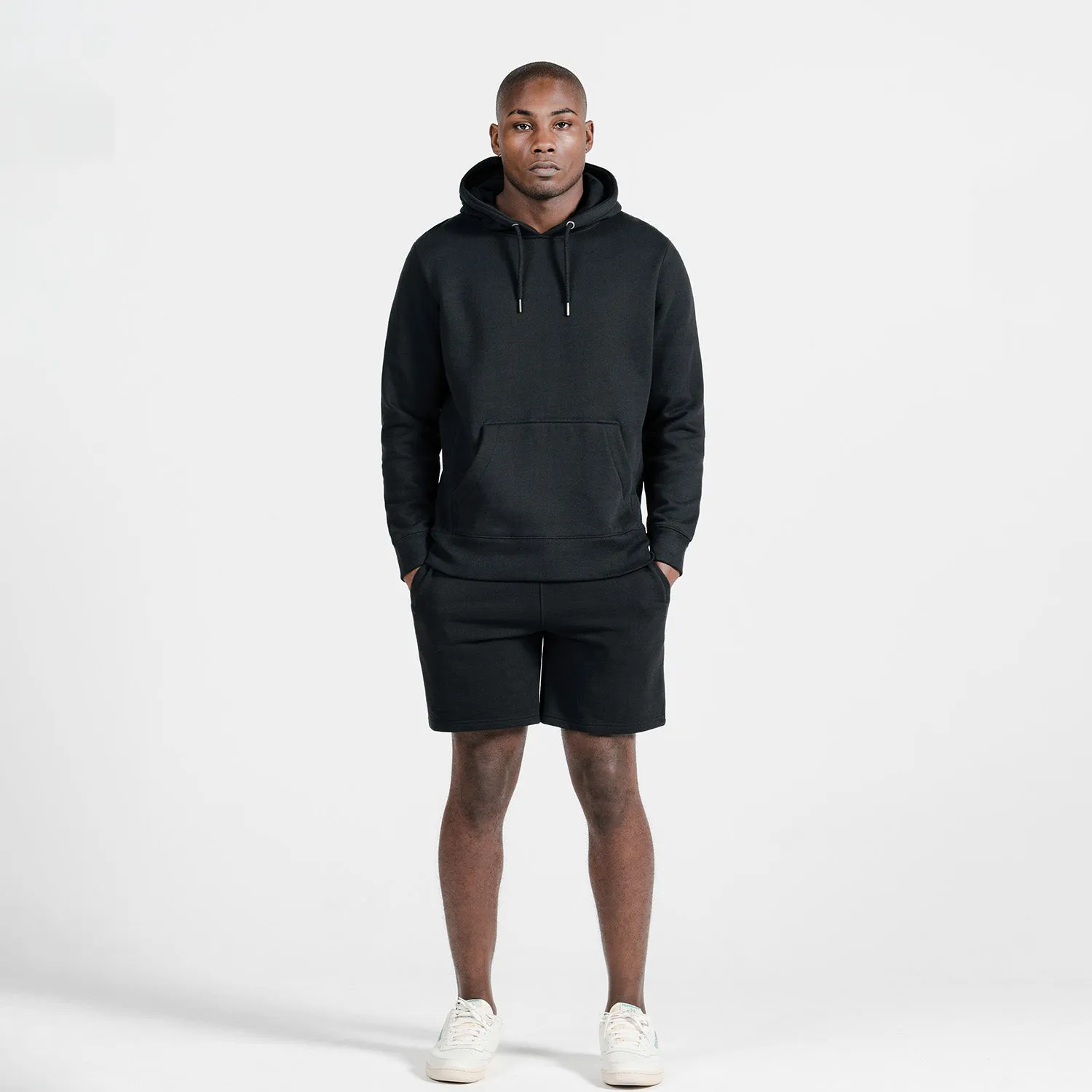 Black Organic Cotton Hooded Sweatshirt