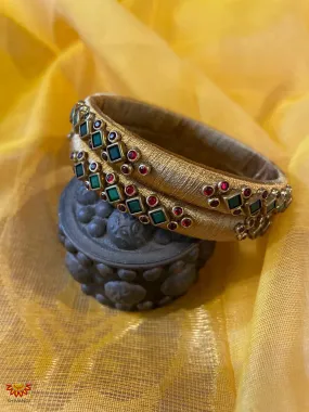 Brown Kids Silk Thread Bangles