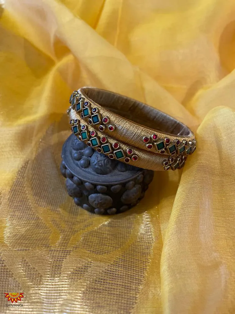 Brown Kids Silk Thread Bangles