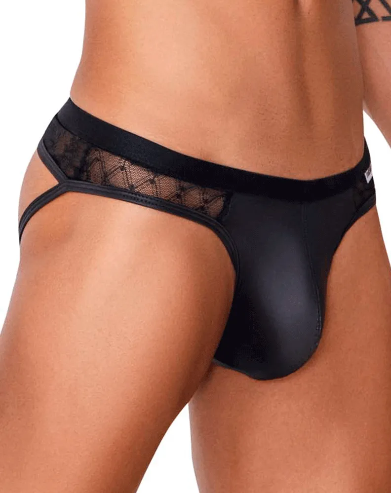 Candyman 99763 Lace Jockstrap Black