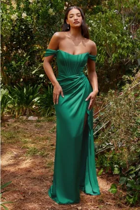 CARA CORSET GOWN - EMERALD