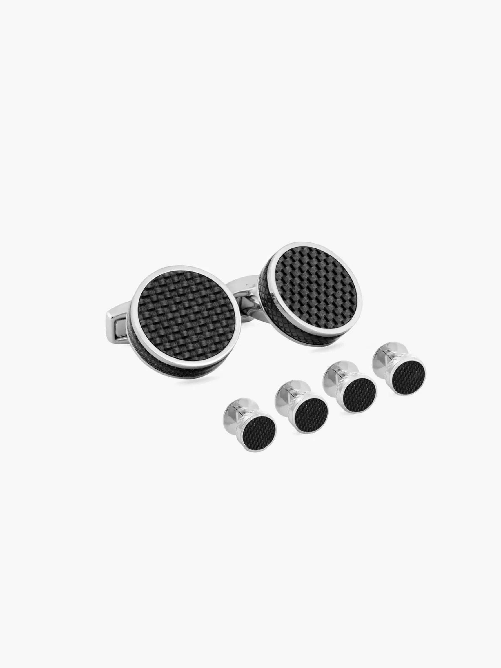 Carbon Fiber Disc Stud Set | Black