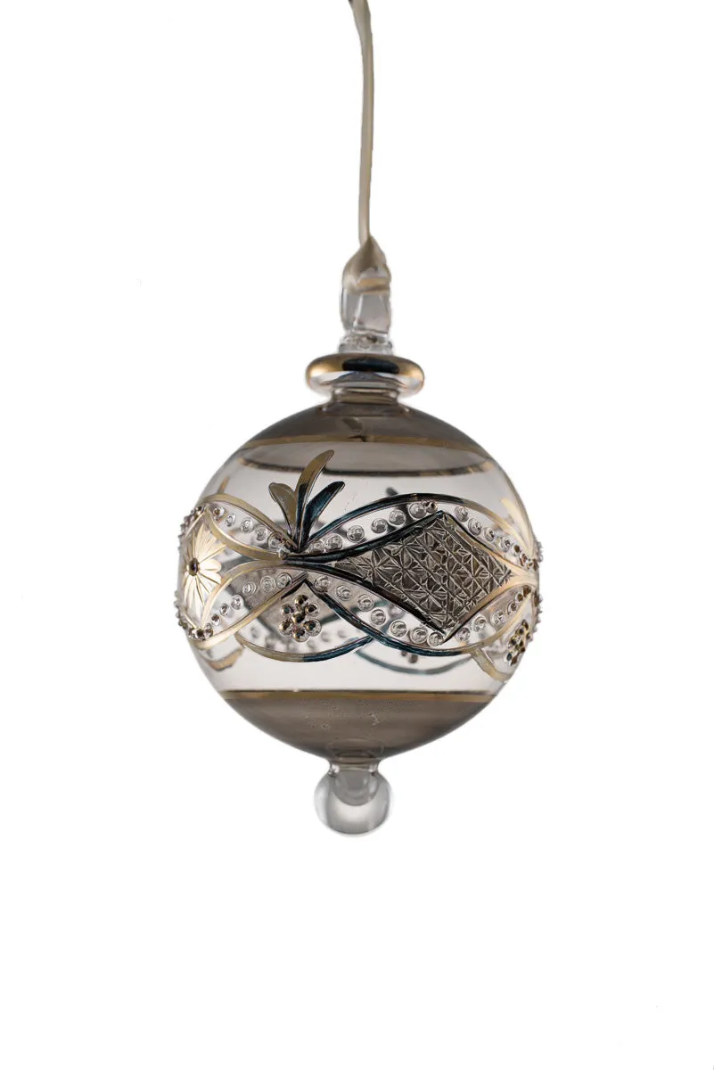 Center Band Ball Ornament Smokey