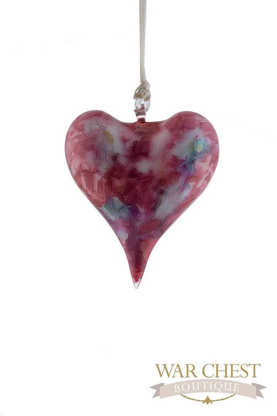 Ceramic Heart Ornament Red