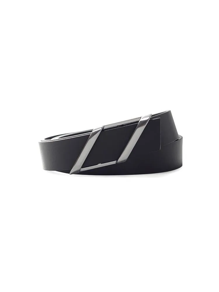 Chic Parallelogram Metal Buckle Leather Women Belt