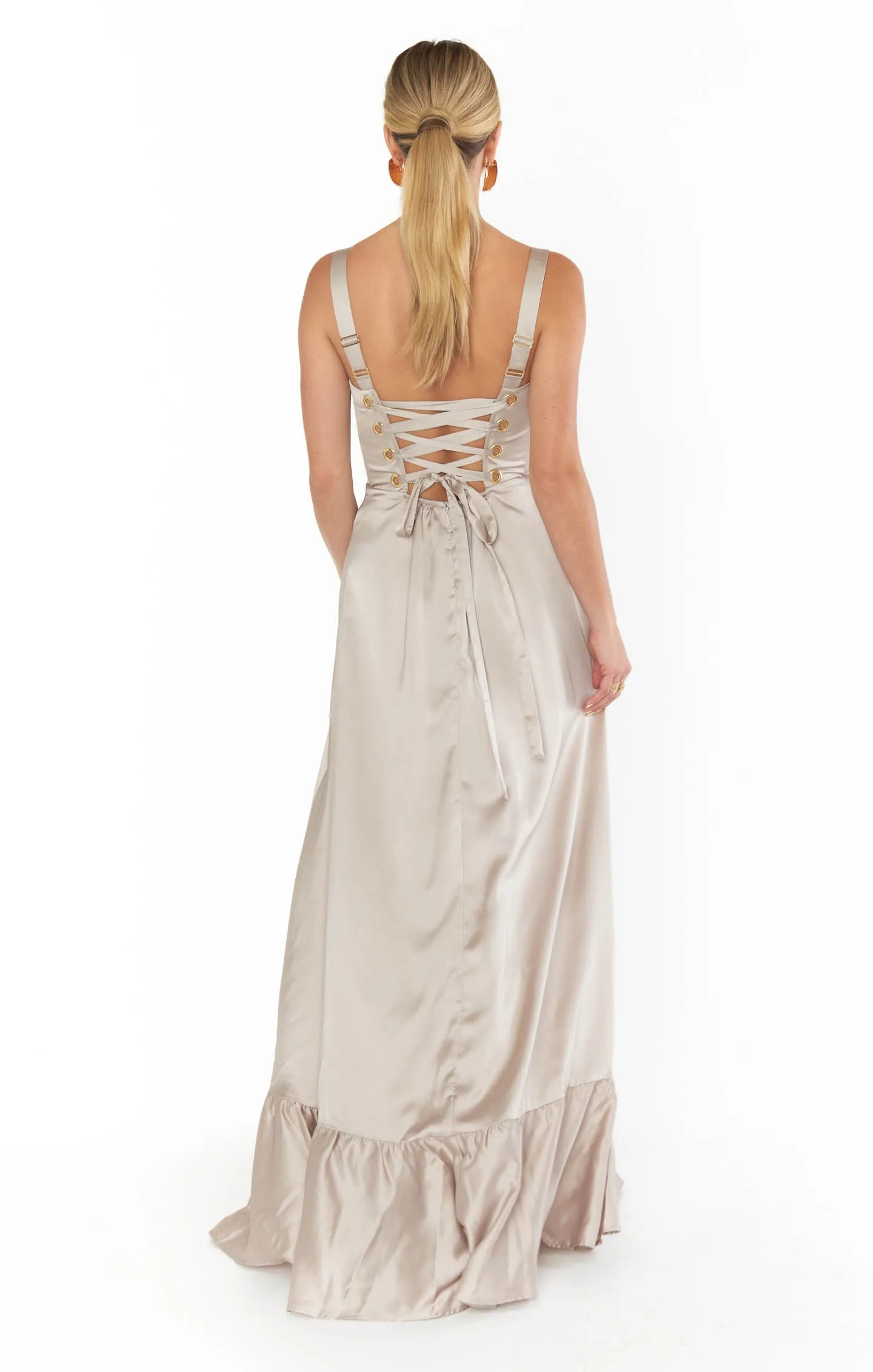 Clarissa Corset Dress ~ Show Me The Ring Luxe Satin