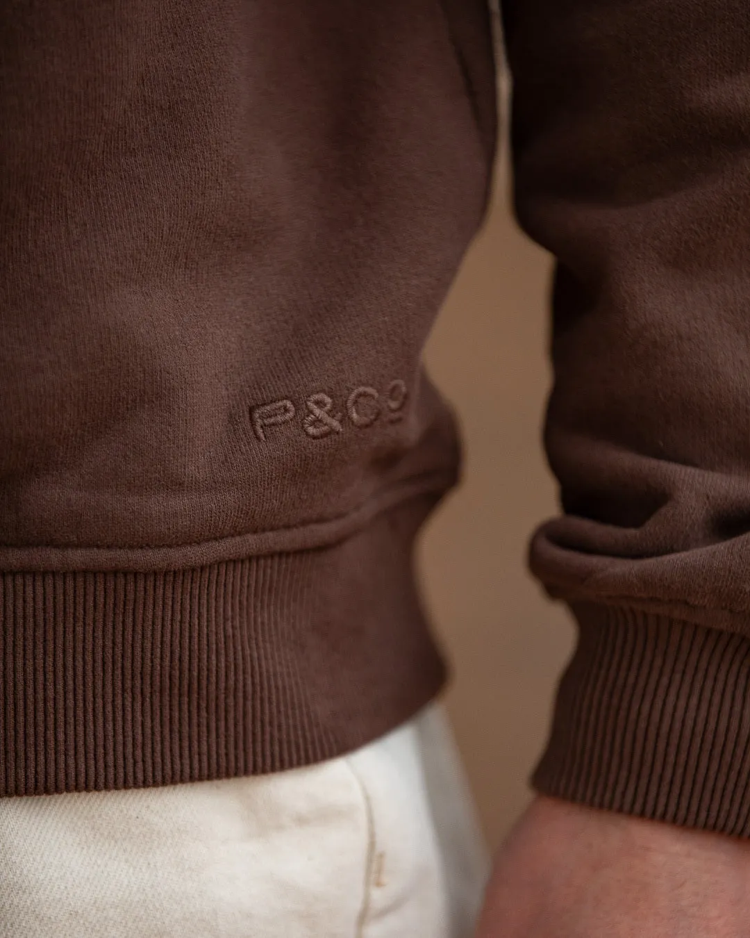 Crafted Organic Cotton Sweatshirt - Brown