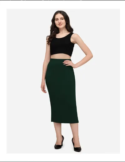 Dark Green Saree Shapewear Petticoat for Women