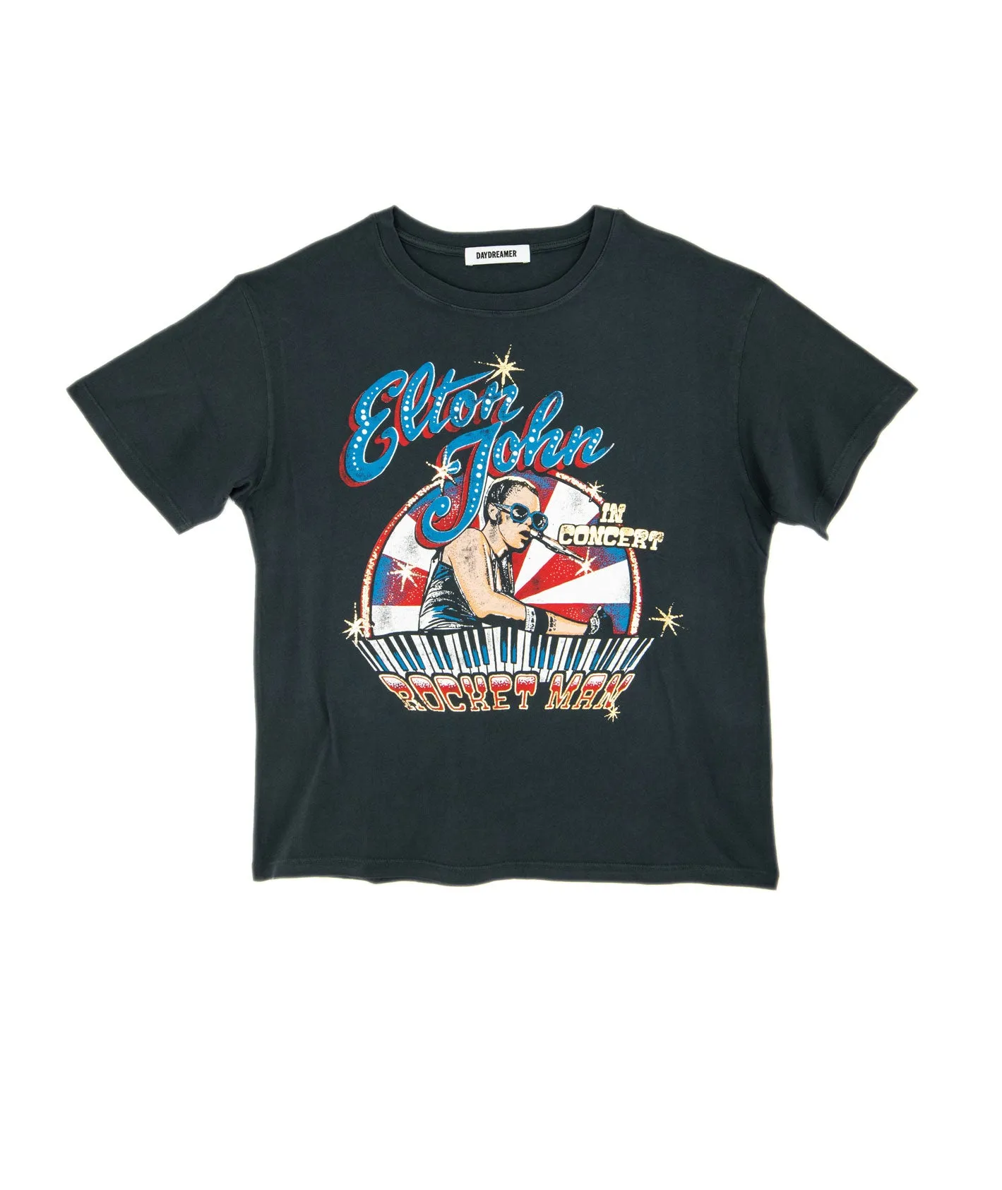 Daydreamer Women Elton John Rocket Man Boyfriend Tee