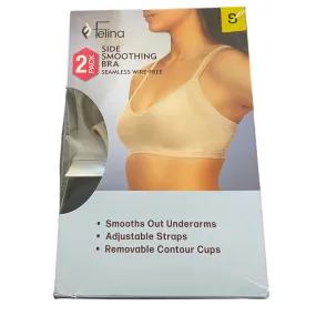 Felina Side Smoothing Seamless Wireless Set of 2 Bras Small