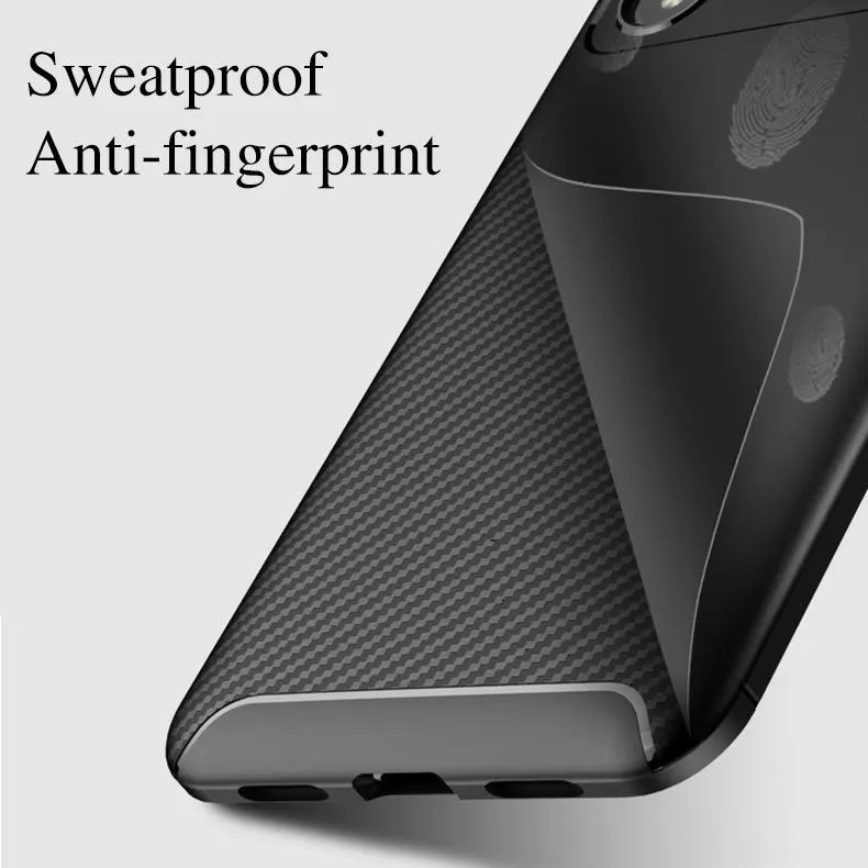 Galaxy A50 Frosted Carbon Fiber Shockproof Soft Case