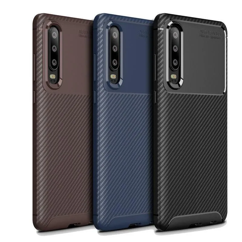 Galaxy A50 Frosted Carbon Fiber Shockproof Soft Case