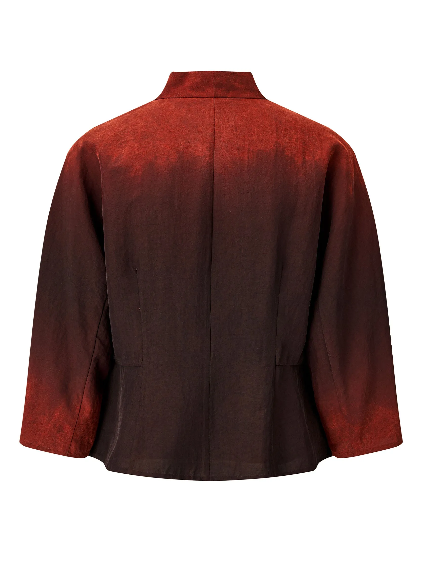 Gambiered Guangdong Silk Dip Dye Jacket