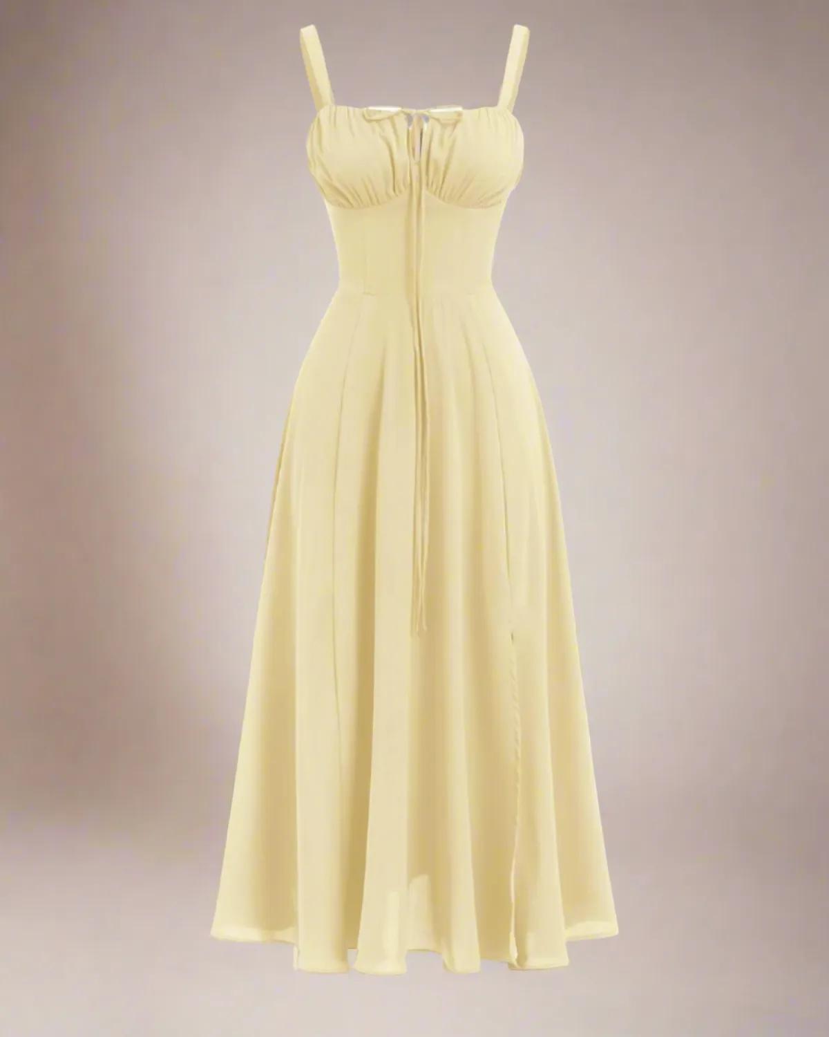 Heidi Yellow Milkmaid Sun Dress