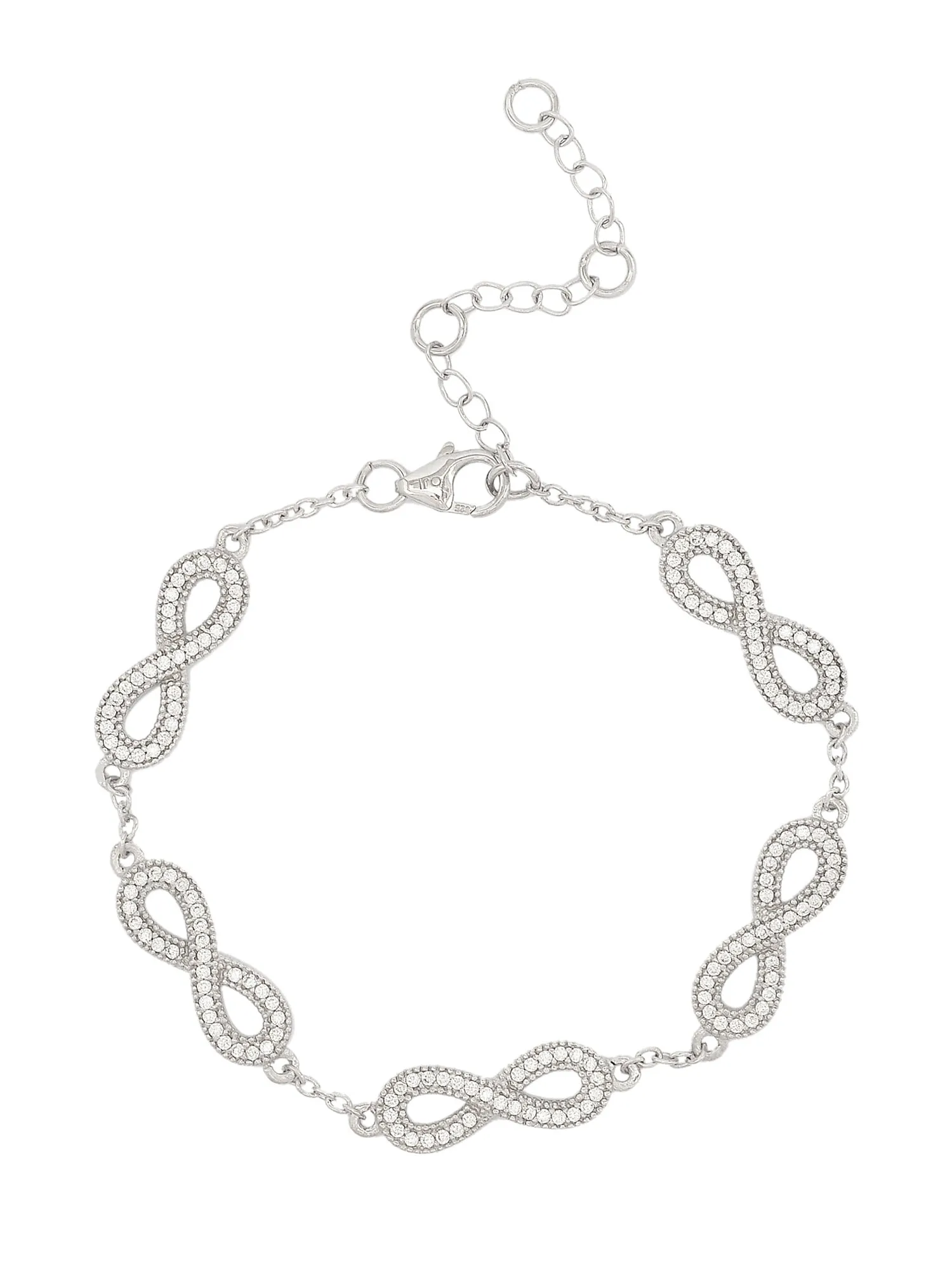 Infinity Link Bracelet For Women In Silver