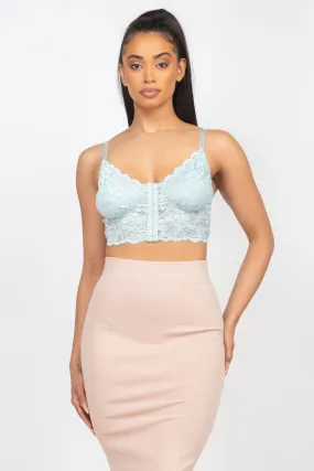 Jr Bralette Lace Hook - Sage