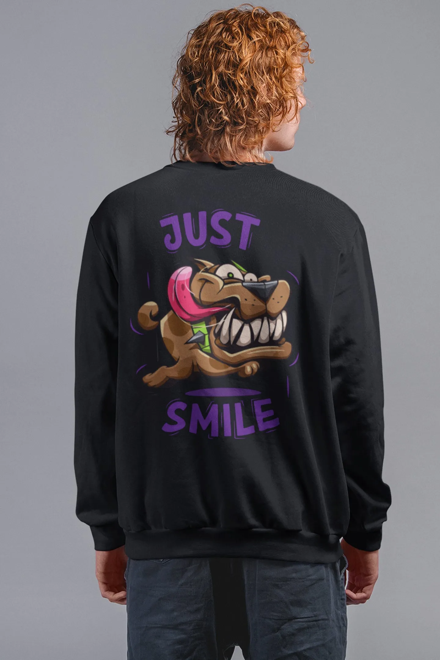 Just Smile Relaxed Fit Sweatshirt For Men