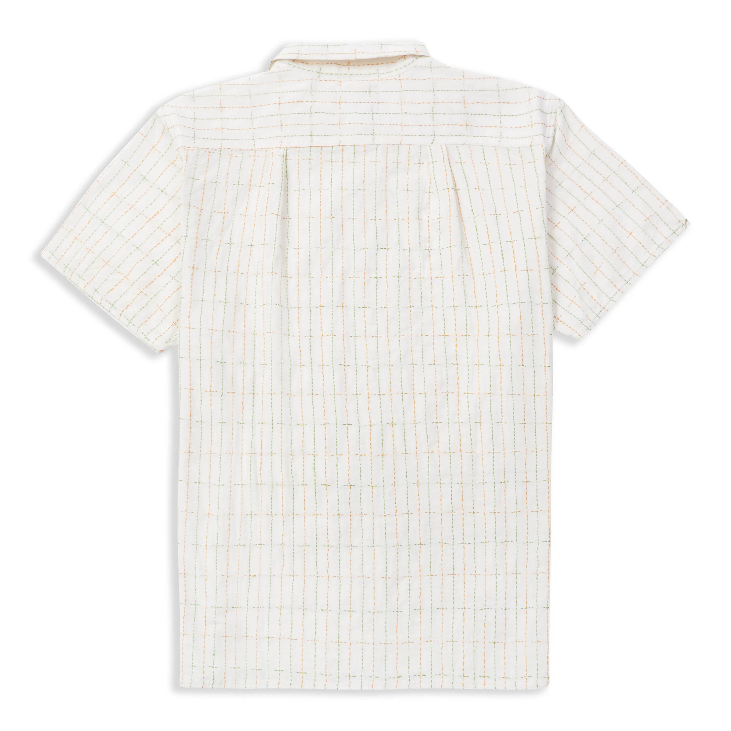 Kantha Short Sleeve Shirt - Ecru