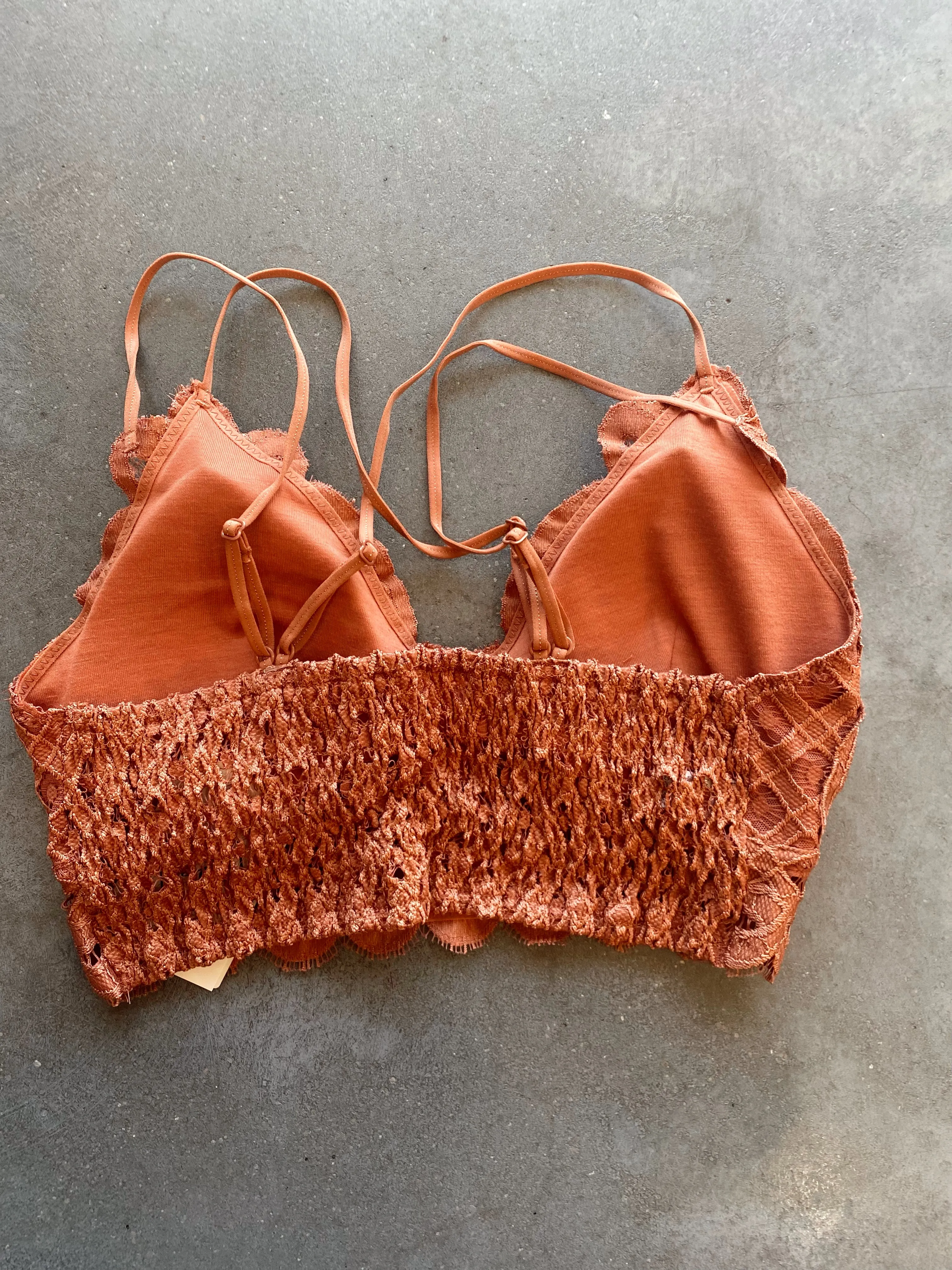 Lace Me Up Brick Bralette