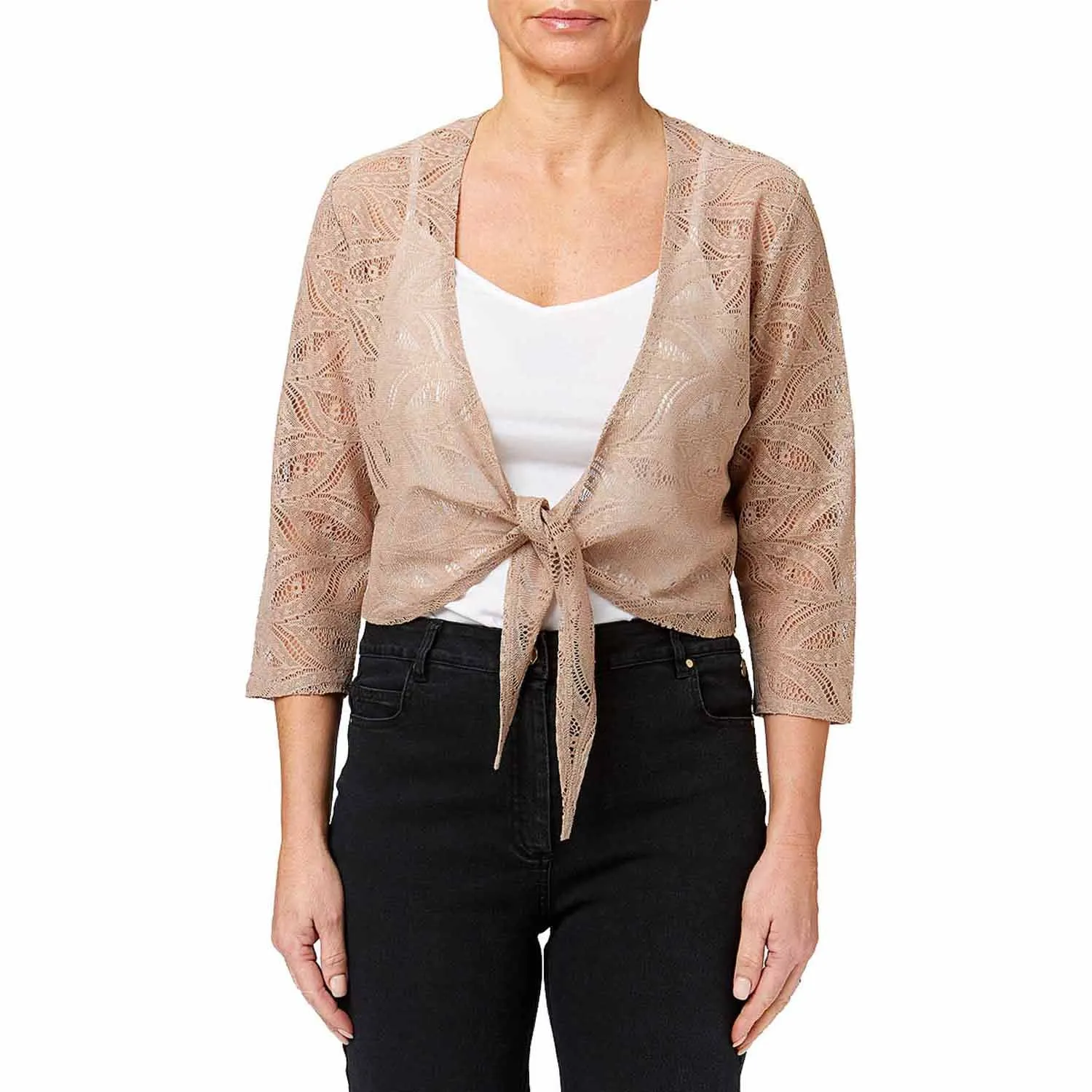 Lace Shrug - Oyster