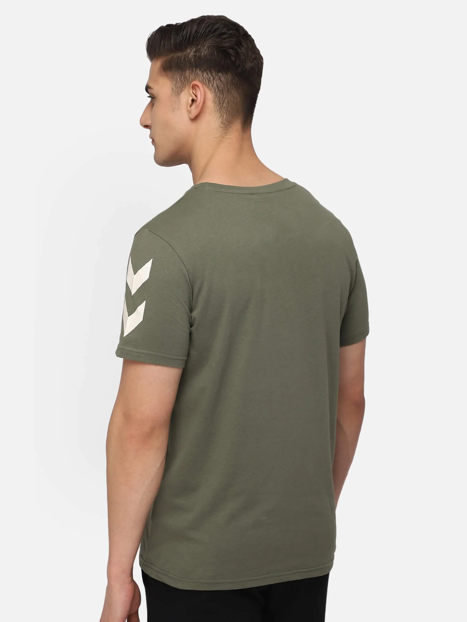 Legacy Men Cotton Green Chevron T-Shirt