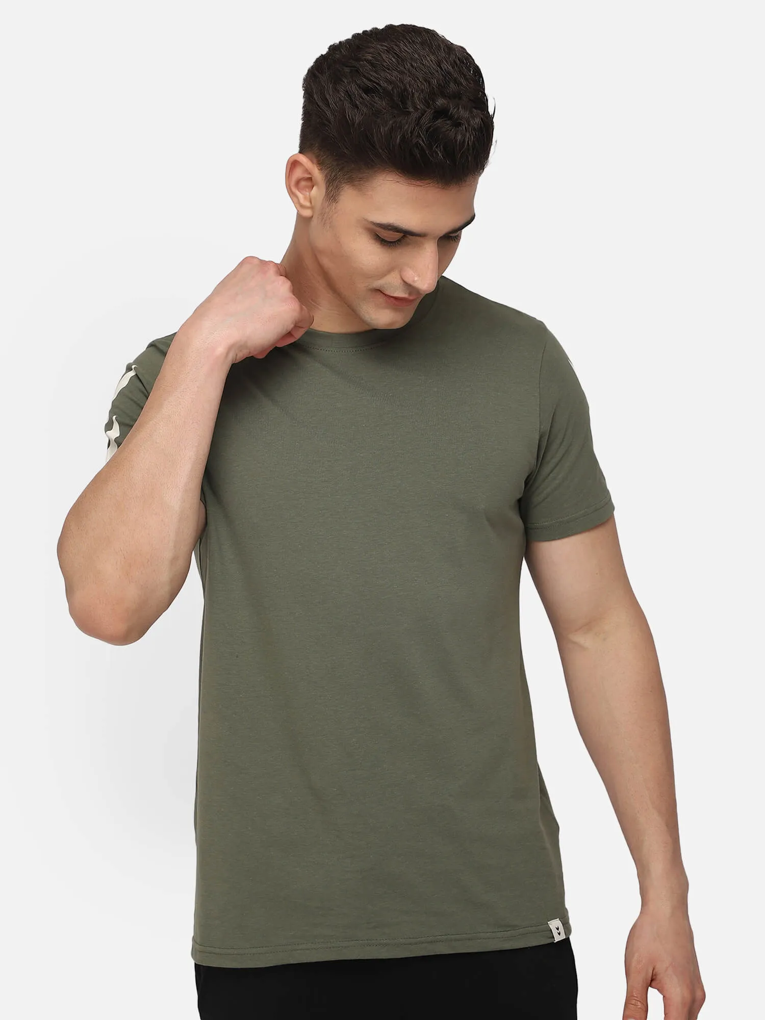 Legacy Men Cotton Green Chevron T-Shirt