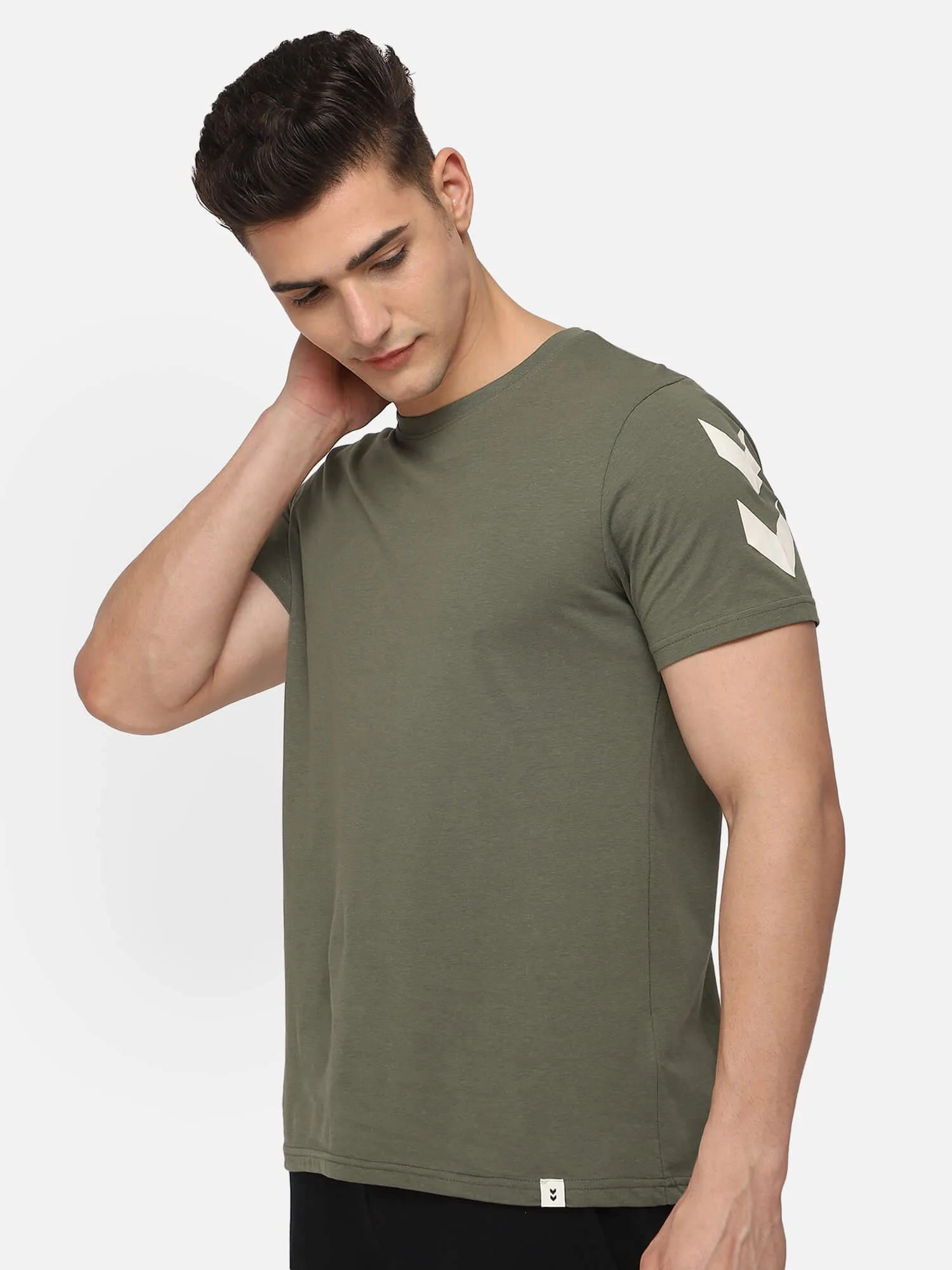 Legacy Men Cotton Green Chevron T-Shirt