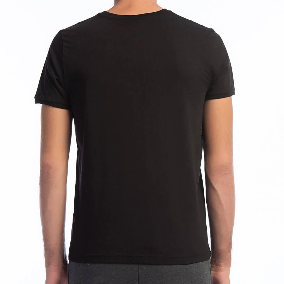 Lenard Men Cotton Black T-Shirt