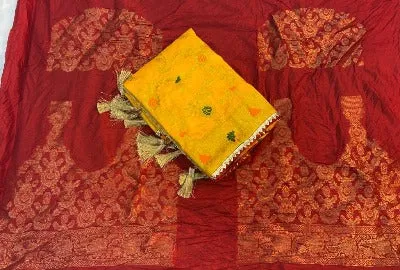 Lime Yellow Khaadi Benarasi Zari Silk Wedding Saree