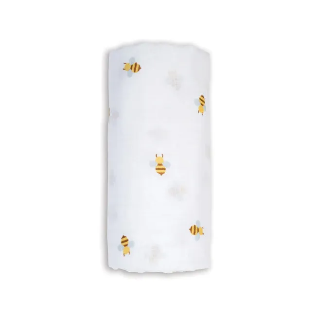 Lulujo Cotton Muslin Swaddle - Bees