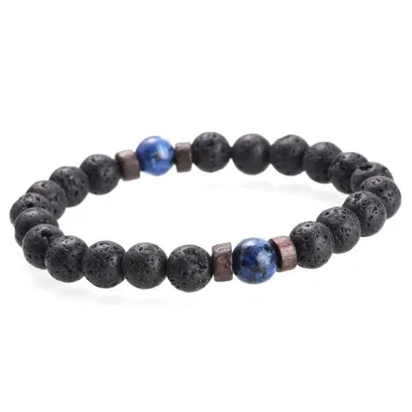 Men Bracelet Natural Moonstone Bead Tibetan Buddha Bracelet