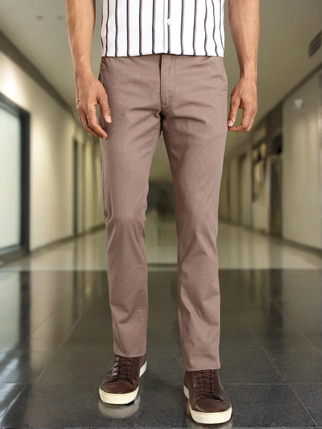 Men Brooklyn Fit Cotton Stretch Trouser