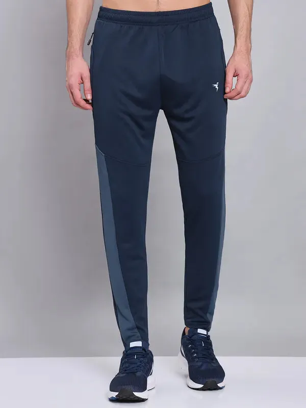 Men Colorblock Slim Fit Trackpants with TECHNO DRY